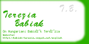 terezia babiak business card